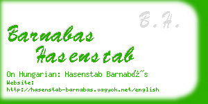 barnabas hasenstab business card